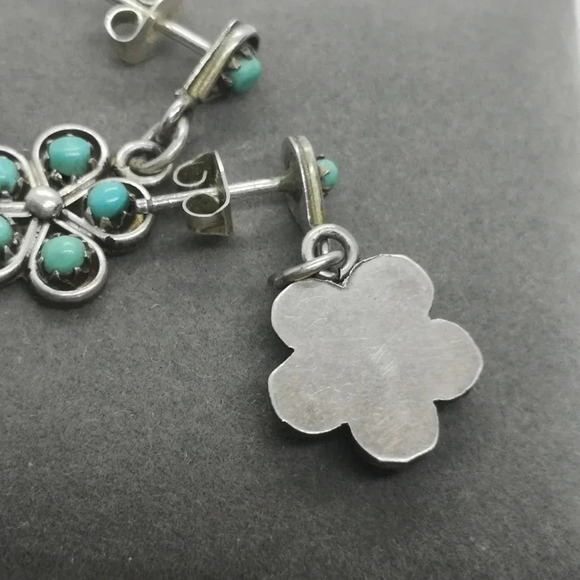 Antique turquoise  earrings - Picture 3 of 3